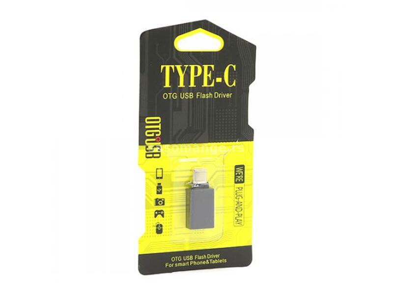 Adapter OTG Type C USB metalni crni