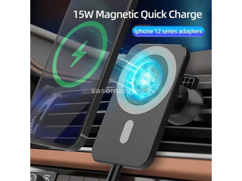 Auto punjac bezicni (WiFi) Magnetic connection crni