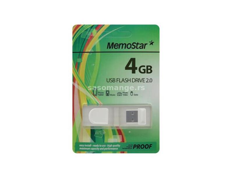 USB Flash memorija MemoStar 4GB DUAL 2 0 bela