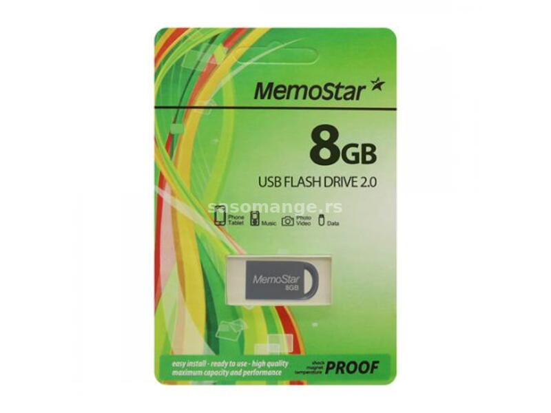 USB Flash memorija MemoStar 8GB RUSTY 2 0 crna