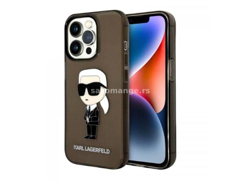 Futrola Karl Lagerfeld IML NFT Ikonik za Iphone 14 Pro Max crna Full ORG (KLHCP14XHNIKTC)