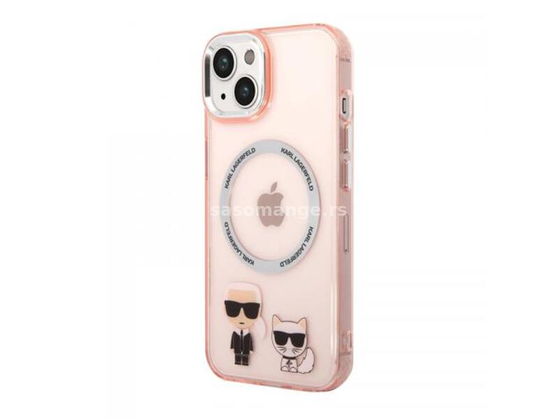 Futrola Karl Lagerfeld Magsafe With Ring za Iphone 14 pink Full ORG (KLHMP14SHKCP)