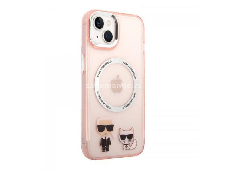 Futrola Karl Lagerfeld Magsafe With Ring za Iphone 14 pink Full ORG (KLHMP14SHKCP)