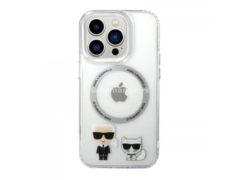 Futrola Karl Lagerfeld Magsafe With Ring za Iphone 14 Pro bela Full ORG (KLHMP14LHKCT)