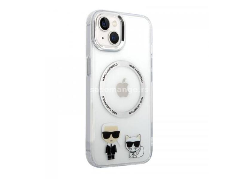 Futrola Karl Lagerfeld Magsafe With Ring za Iphone 14 bela Full ORG (KLHMP14SHKCT)