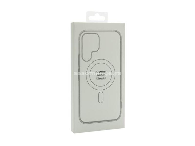 Futrola silikon MAGNETIC CONNECTION za Samsung S928B Galaxy S24 Ultra 5G providna (bela)