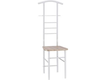 Haku-Mobel stolica za garderobu, čelik/MDF, 46 x 50 x 119 cm