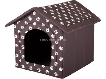 Hobbydog kućica za pse, 60x55x60 cm, braon šapice