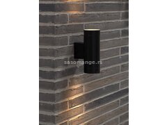 Nordlux Tin spoljašnja zidna lampa, aluminijum, crna, 2xGU10