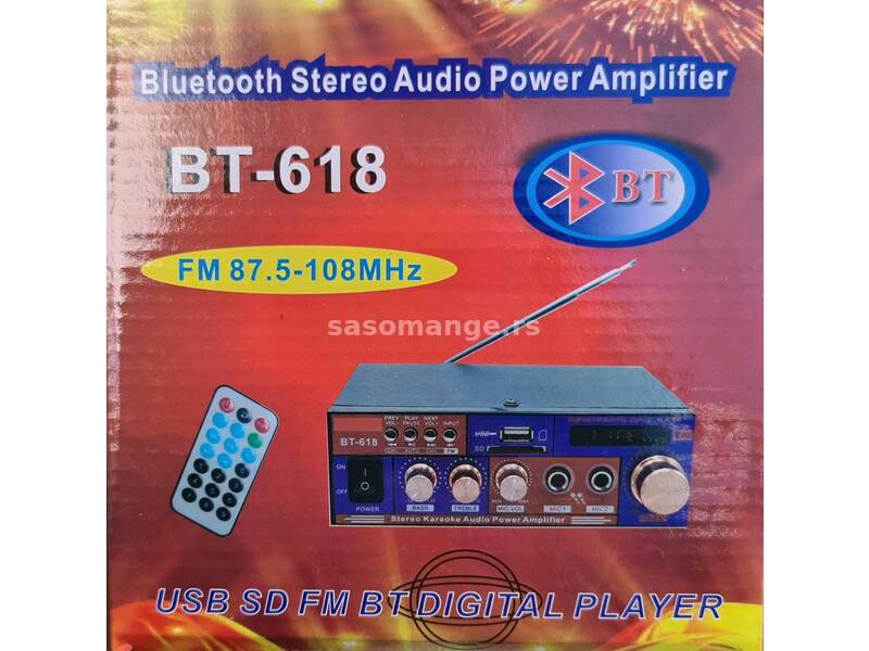 Blutut stereo resiver - pojačalo BT-618 karaoke
