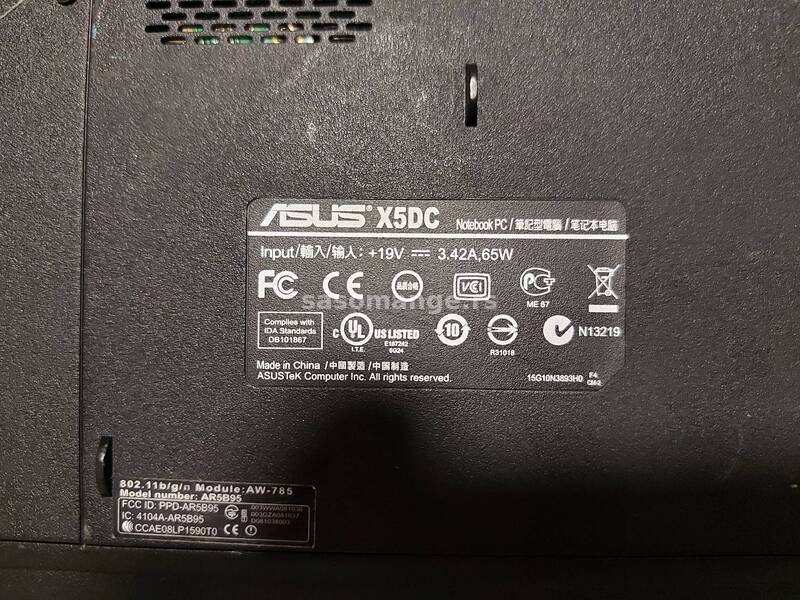 Asus X5DC 4GB/320GB/15.6 Led/punjac