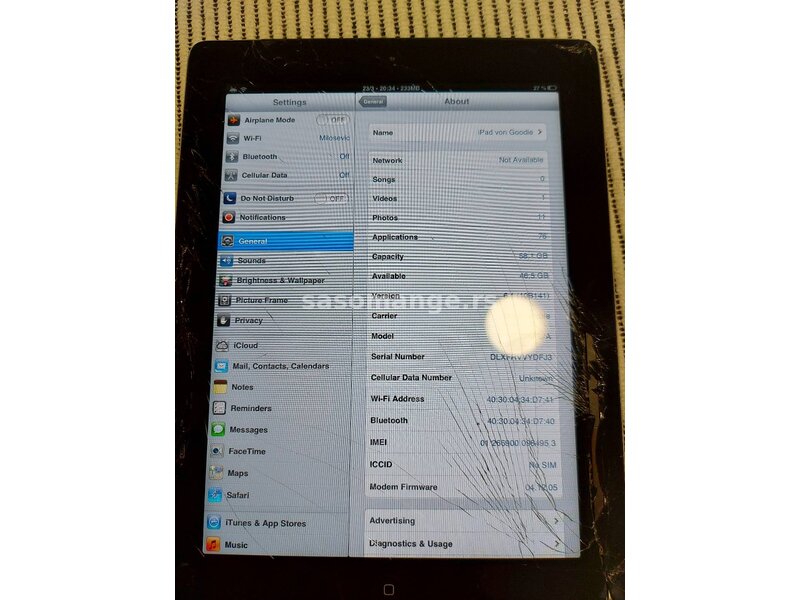 Apple A1396 16GB 3G pad ipad tablet
