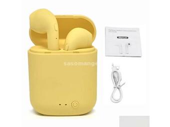 Bluetooth bežične slušalice i7mini žute