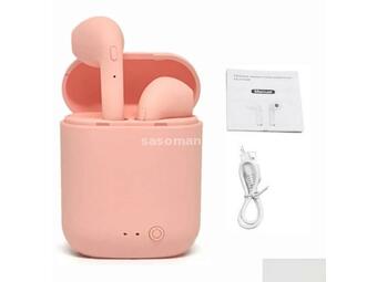 Bluetooth bežične slušalice I7mini roze