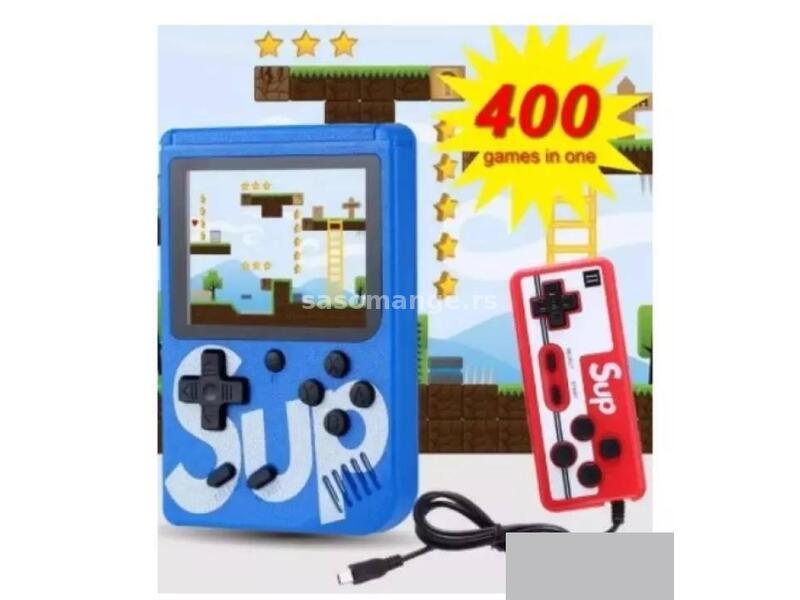Game Boy sa 400 igrica dodatnim dzojstikom u plavoj boji
