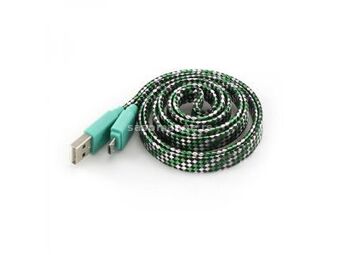 S-BOX zeleni kabl za punjač USB A (muški) na micro USB (muški) 1m