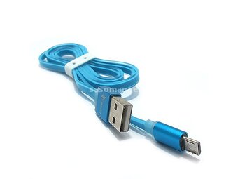 USB data kabal VBEST CA08 micro flat 1m plavi