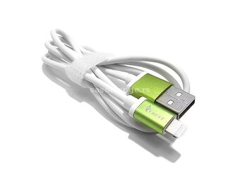 USB data kabal VBEST lightning belo-zeleni