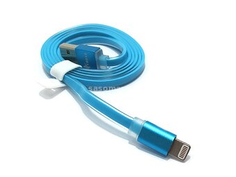 USB data kabal VBEST CA08 lightning flat 1m plavi