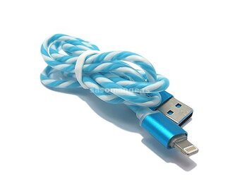USB data kabal VBEST CA07 lightning 1m plavo-beli