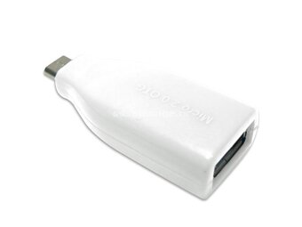 Adapter OTG micro USB beli