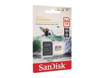 Mem. Kartica SanDisk 64GB Extreme Adapter 160MB/s A2 GOPRO