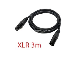 XLR kabl 3m, za miksetu, mikrofon, zvucnike