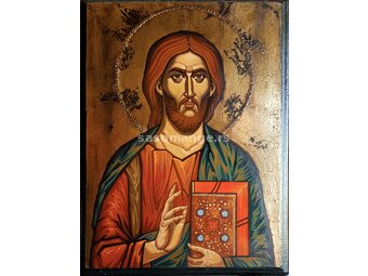 Ikona Isus Hrist, 22 x 29, Pigment Na Drvetu