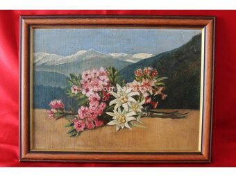 Slika Berge und Blumen II, 100 godina stara, 27,5 x 21