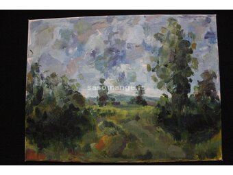 Slika Pejzaž, Impresionizam, Ulje Na Platnu, 40 x 30