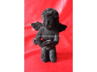 Stara Figura Crni Anđeo, Gips I Pliš, Raritet