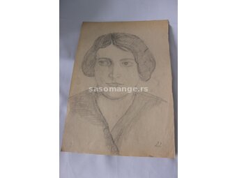 Ženski Portret, Crtež 45 x 31.5