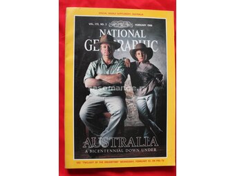 National Geographic Februar 1988. + Mapa Australije