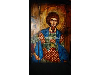 Ikona Sveti Teodor Tiron, 38 x 56, Pigment Na Drvetu