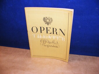 Opern Theater Offizielles Programm Giuditta 4.marz 1937