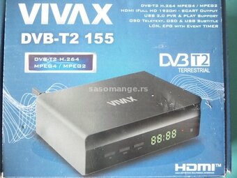 Vivax DVB-T2 155 SetTop Box Digitalni Risiver
