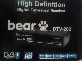 SetTop Box Digitalni Risiver Bear DTV-202, DVB-T2 Prijemnik,