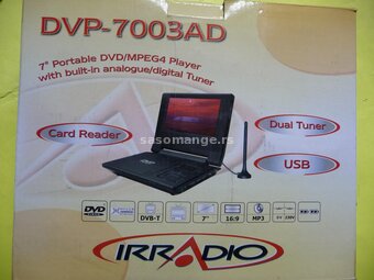 DVD PLAYER-Monitor DVBT-Tjuner.Audio i Video ulaz za kameru