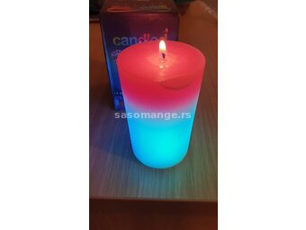 Voštana sveća sa led svetlom - 7 svetala