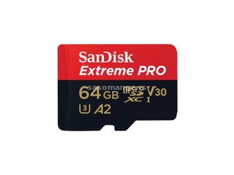 SanDisk 64GB Extreme Pro (SDSQXCU-064G-GN6MA) memorijska kartica microSDXC class 10+adapter