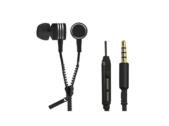 Esperanza Audio slušalice sa mikrofonom Zipper Black EH161K