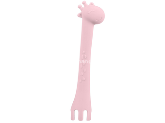 Kikka Boo Silikonska bebi kašičica Giraffe Pink KKB40080