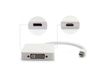 Adapter kabl za Apple mini DP muški na HDMI / DP/DVI ženski
