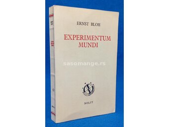 Experimentum mundi - Ernst Bloh