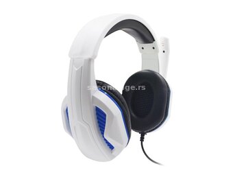 Bežične slušalice velike +mikrofon za PlayStation PS5 bela