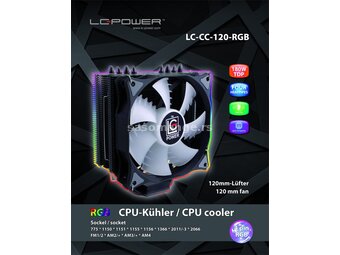 LC Power CPU cooler CC-120 RGB novo LGA 1700
