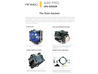 Antec CPU cooler A40 Pro novo garancija