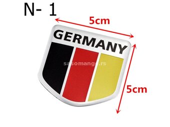 Germany aluminijumski stiker plocica broj N1