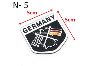 Germany aluminijumski stiker plocica broj N5