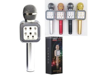 Karaoke led bežični mikrofon i zvučnik, 1800mAh [WS 1818]